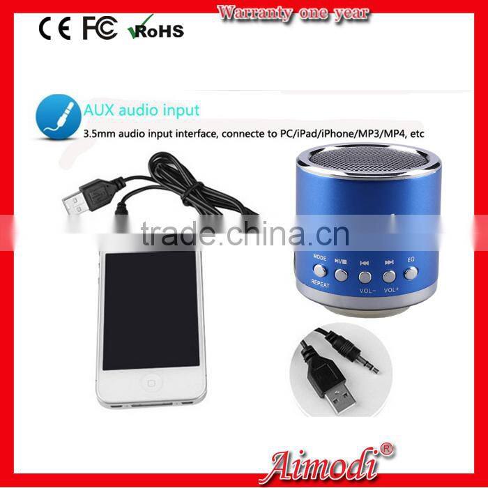 New style high quality portable wireless mini computer speaker with led light and TM card function