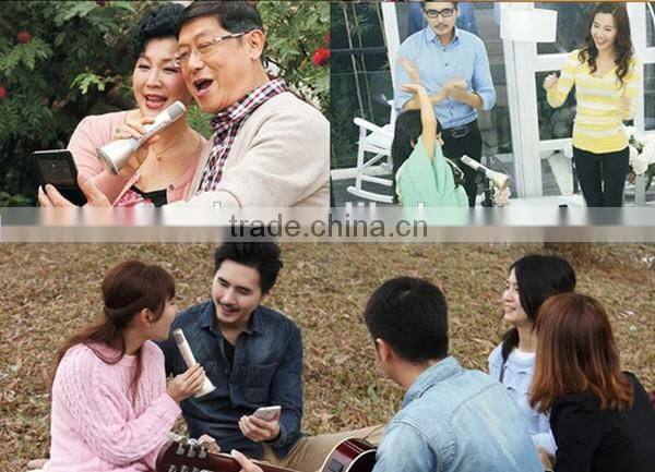 2016 new speaker KTV karaoke microphone player for samsung bluetooth microphone