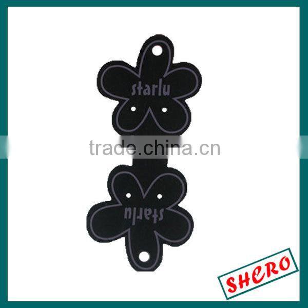 Flower Shape Black PVC necklace jewelry display Card