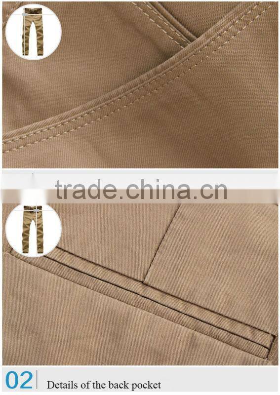 Wholeasle cotton twill casual pants slim fit cotton chino pants for men