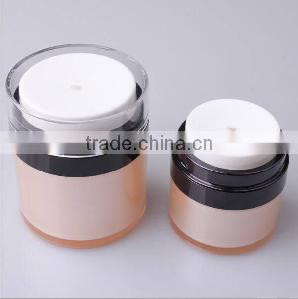 Hot sale high quality empty airless plastic jar acrylic pump bottle cosmetic bottle