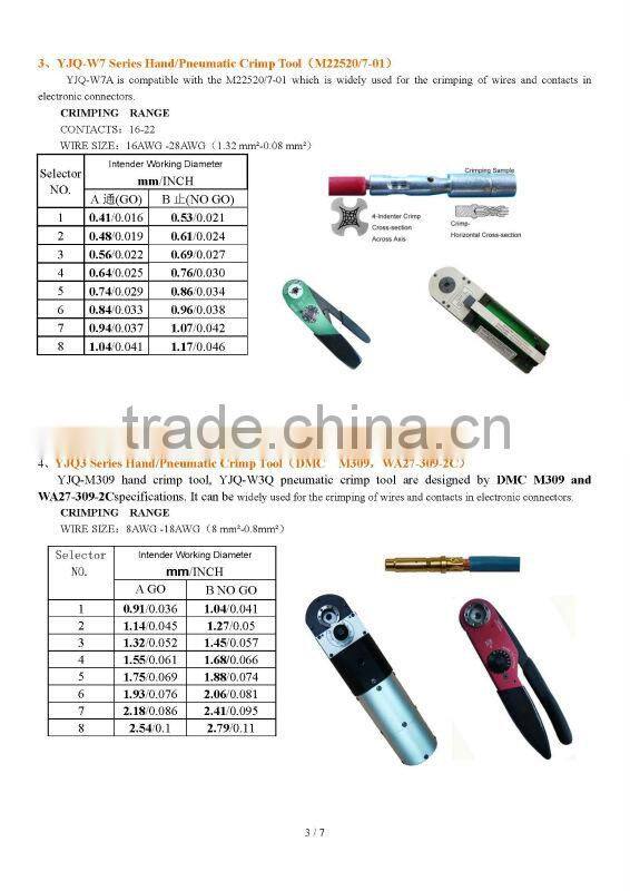 YJQ-W2Q-BM2 Pneumatic crimp tool wire range 12-26AWG used in electronic connectors