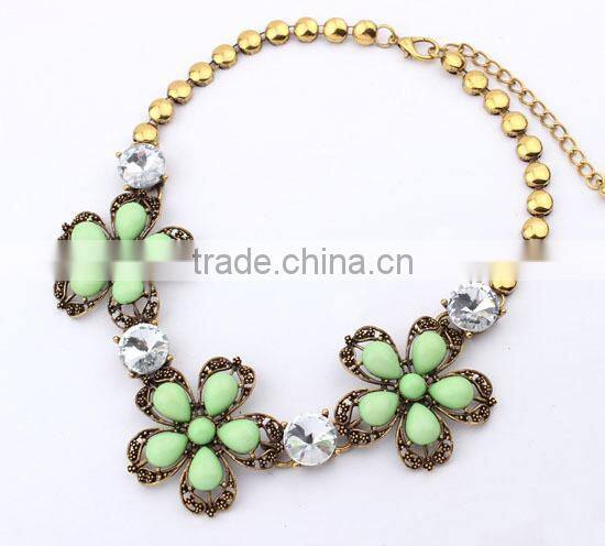 Multicolor Metal Flower Vintage Choker Pendant Statement Necklace Women Necklaces & Pendants Fashion Necklaces for Women 2014