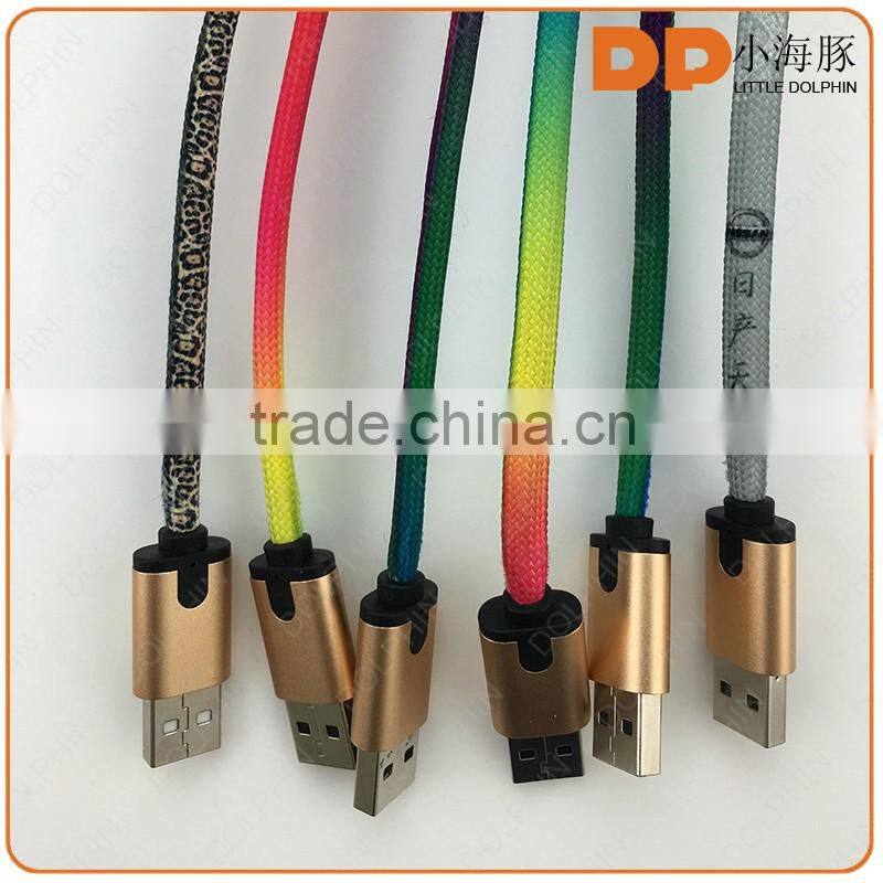 hot new products for 2016 high speed 2 in 1 usb cable with flashing LED light