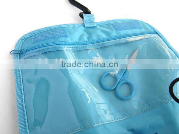 2015 cheap PVC full printing hanging foldable travel toiletry bag