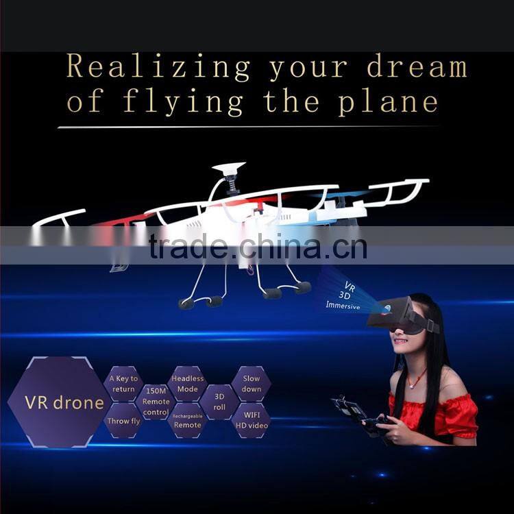 2.4g vacuum chuck VR drone 4-axis rc model airplane with HD camera