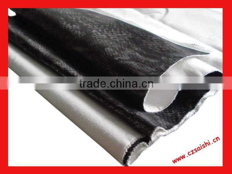 cotton spandex twill metallic coating fabric with print 20*16+70D