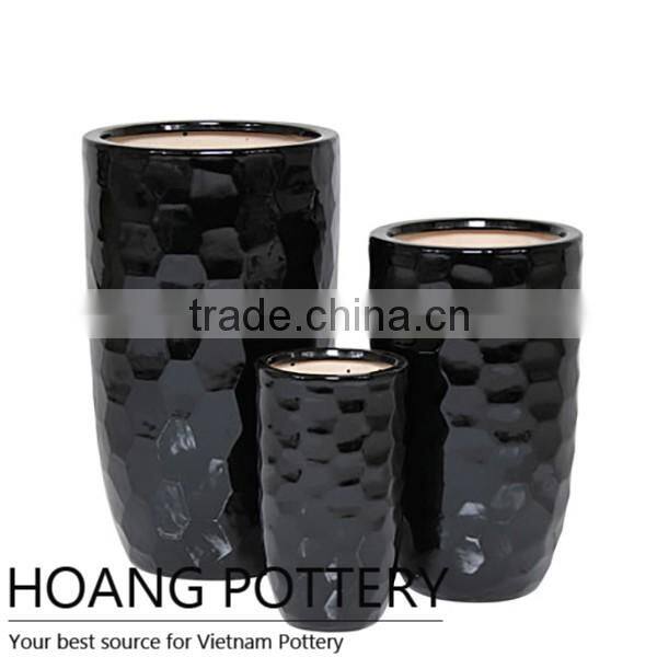 Egg Purple Glazed Ceramic Flower Pot Indoor