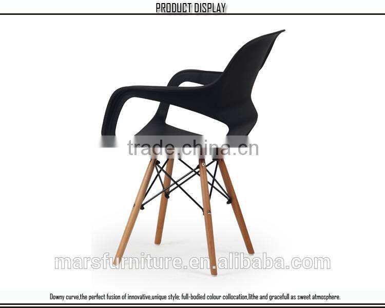 Wood design red french arm chair