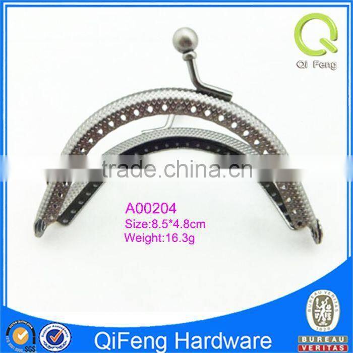 A00204 customized black bag handle ,simple metal handle for bags