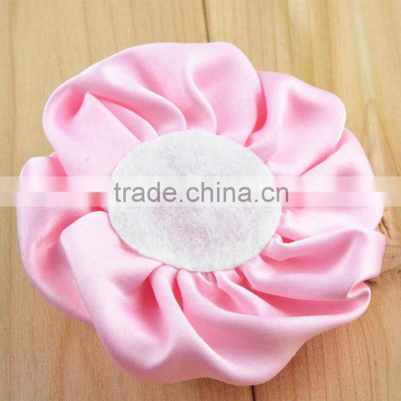 Decorative flower 7.5cm wide satin silk roses flower for clothes/hair accessories