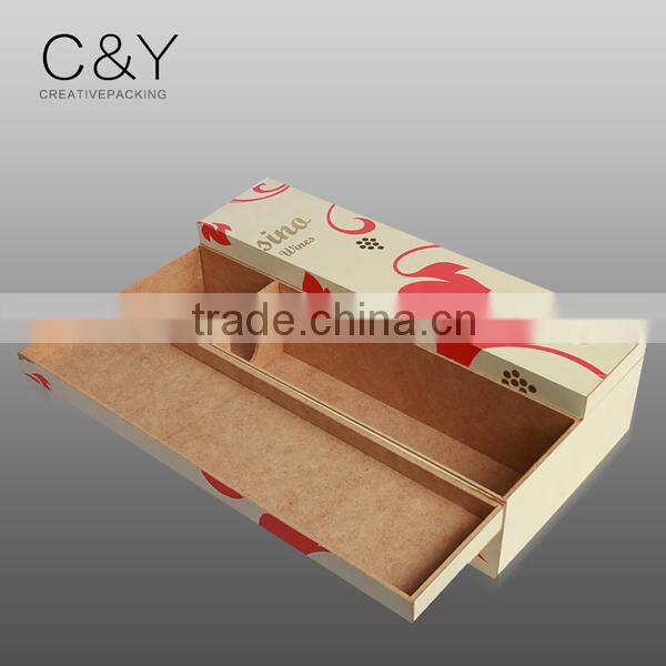 2 bottle gift wooden wine box