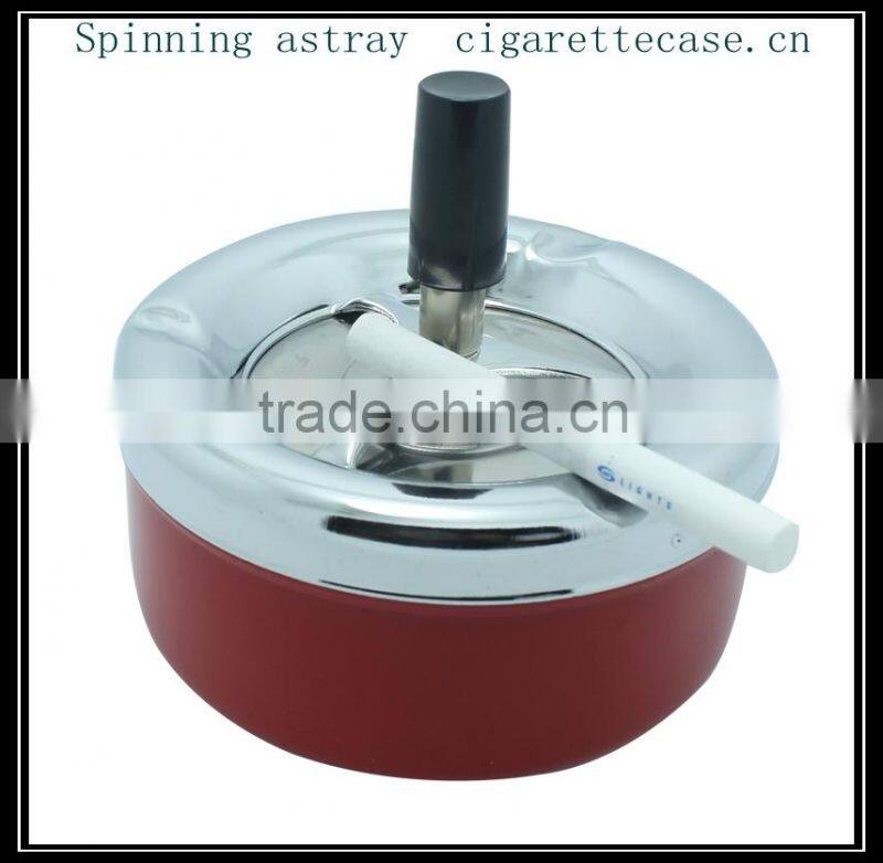 Metal spinning ashtray Dia 8cm cover plated botton painting