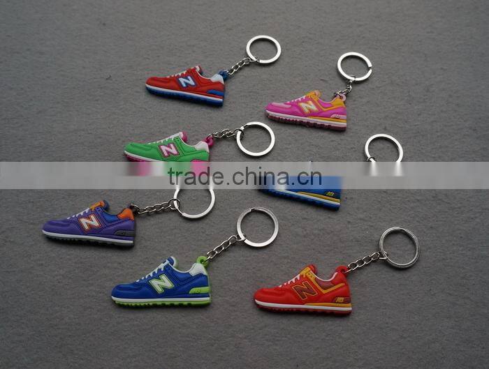 custom 3d stereoscopic high heels soft pvc keychain/Simulation high heels keychain