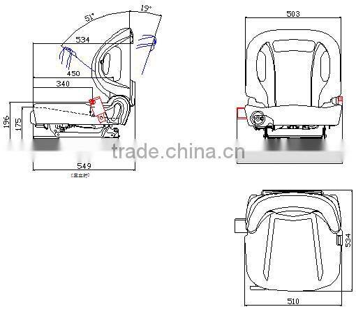 China factory price deluxe forklift spare parts toyota forklift driver seat for forklift YY50-2