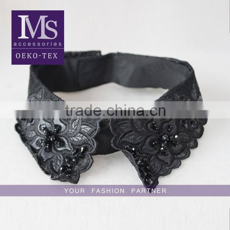 Lace Product Type scallop shaped cotton necklace, cotton crochet lace collar