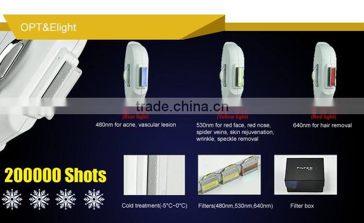 Professional ipl opt shr / RF / Laser ipl hair removal machine