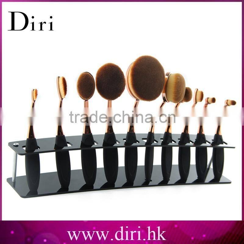 10pcs toothbrush shape oval makeup brush dry holder makeup brush display rack