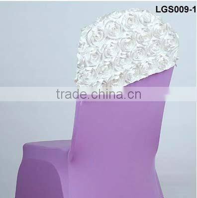 wholesale red polyester rosette chair sash
