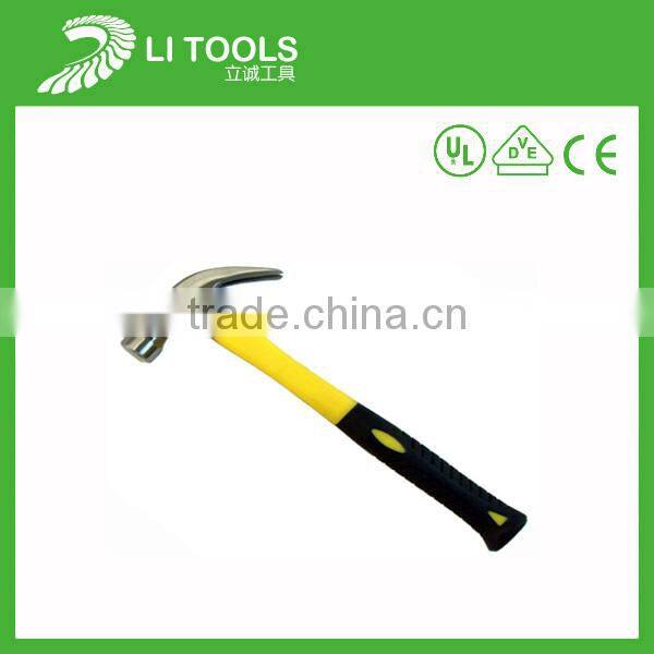 Tubular handle with Casting iron head claw hammer