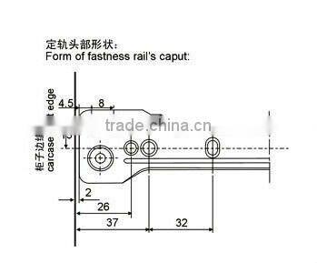 with 86mm integral runners fgv drawer slide
