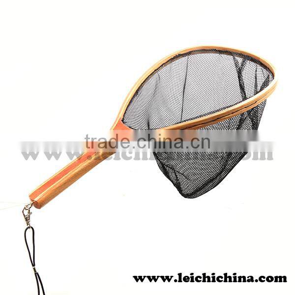 In stock 23.5'' wood fly fishing trout landing net