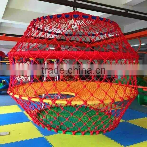 children climbing play net