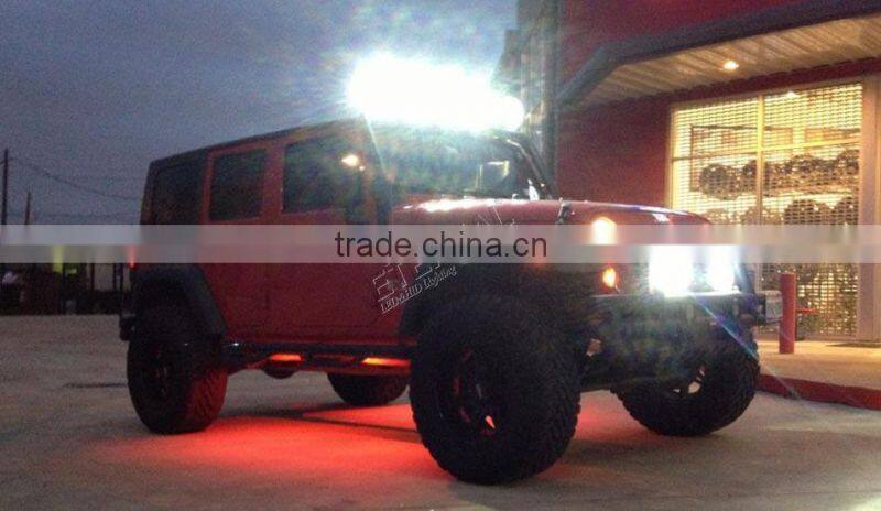 45W 6.7" Vision Cannon Jeep SUV offroad black red chrome narrow LED spot driving Light