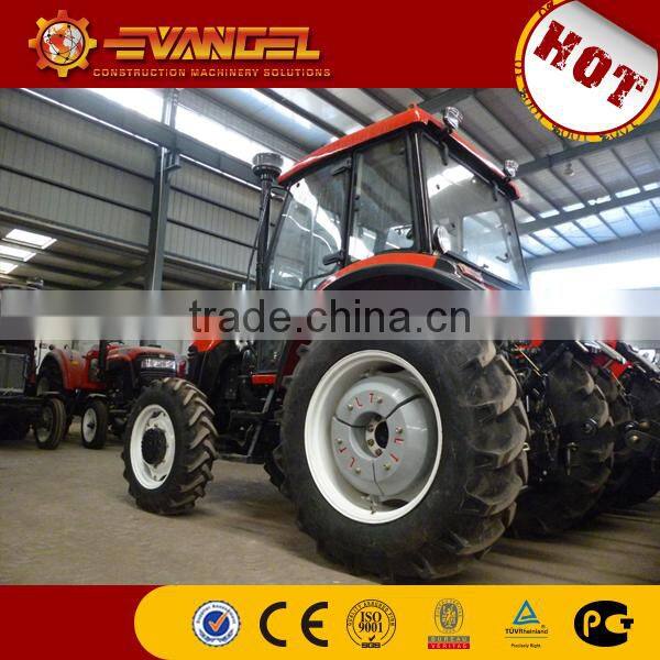 35HP wheel tractor with front loader and backhoe attachment
