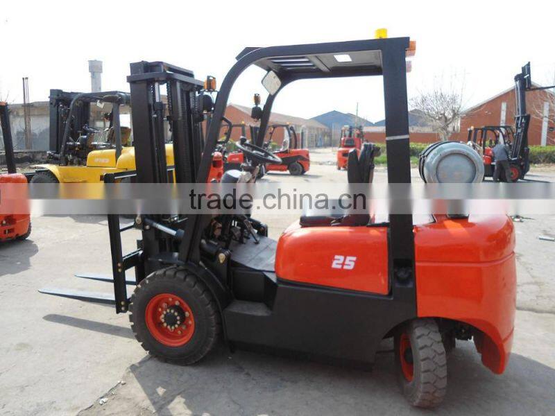 2.5Ton LPG/Gasoline Forklift with Japan Nissan Engine, side shift option