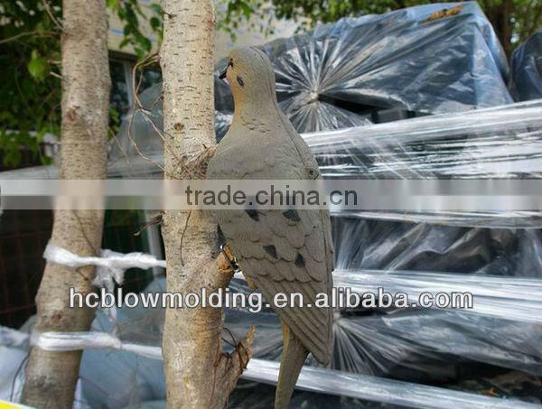 OEM Blow Molding Plastic HDPE Bird Simulation Animal Plastic Bird Decoy