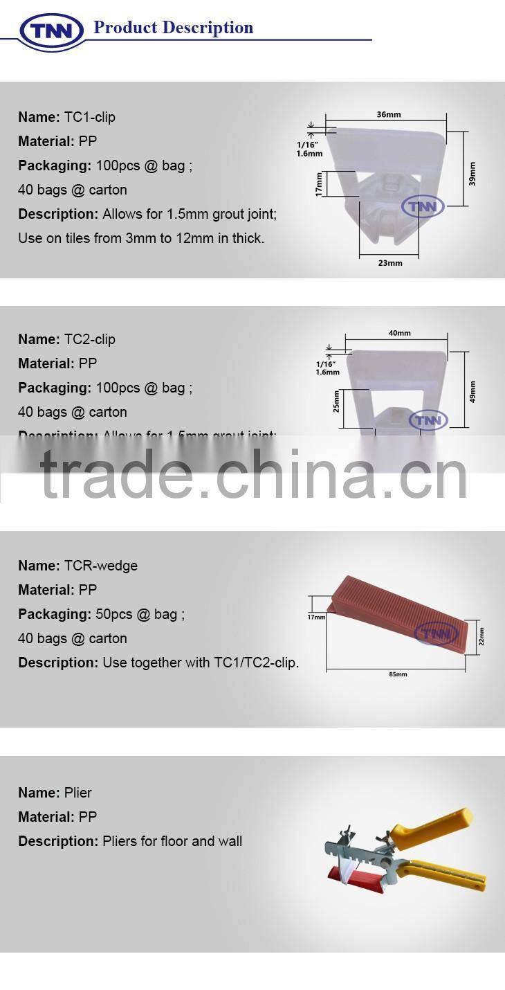 #5 tile nippers(cuttters) cheaper Chinese lash clip and wedge system DA