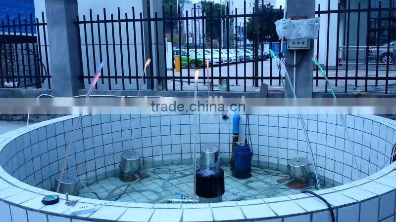 Jumping jets water fountain with music