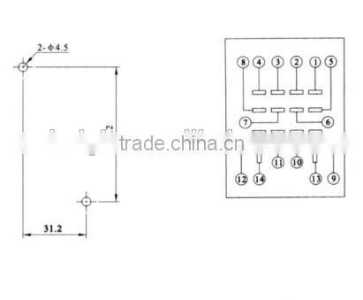 Omoron HH54P/MY4 suitable relay socket PTF14A-E