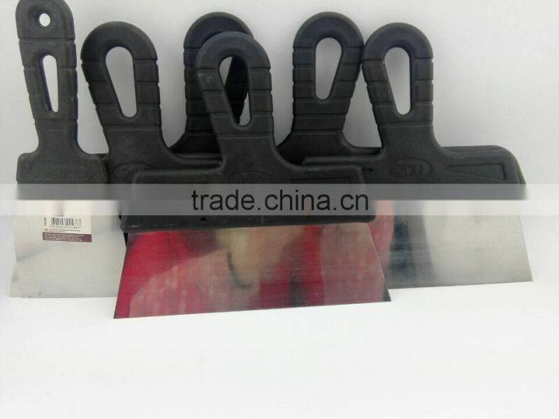 40-600mm size satinless steel black pp plastic scraper putty knife with free samples