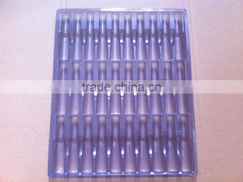 Blister plastic display tray for hardware