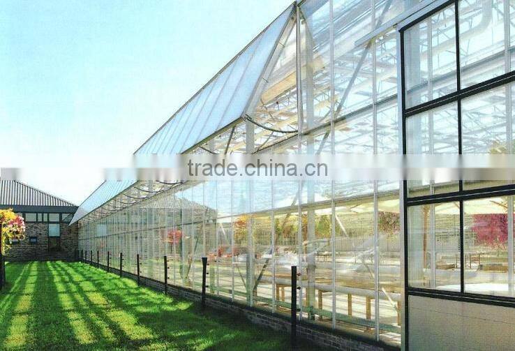 hot sale commerical glass greenhouse shade green house design