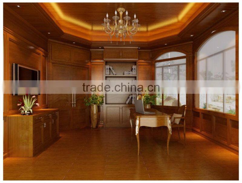 Luxurious Classical 3D Rendering For Home Office Interior And Exterior Design