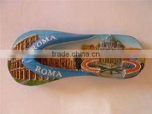 2015 slipper shape resin custom fridge magnets for home decor
