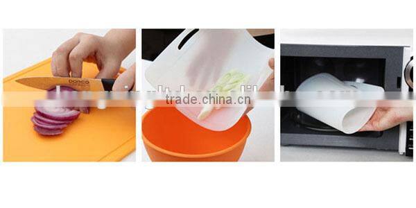 silicone flexible vegetable salad chopping cutting board with scale
