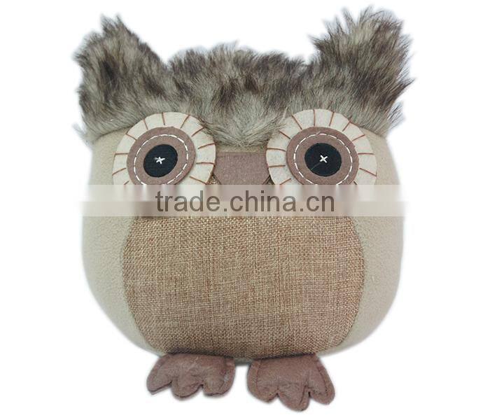 Store More Fashional Plush Cotton Owl Door Stopper with Sand Stuffed