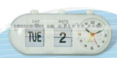 Supply creative fashion decorate calendar table clock