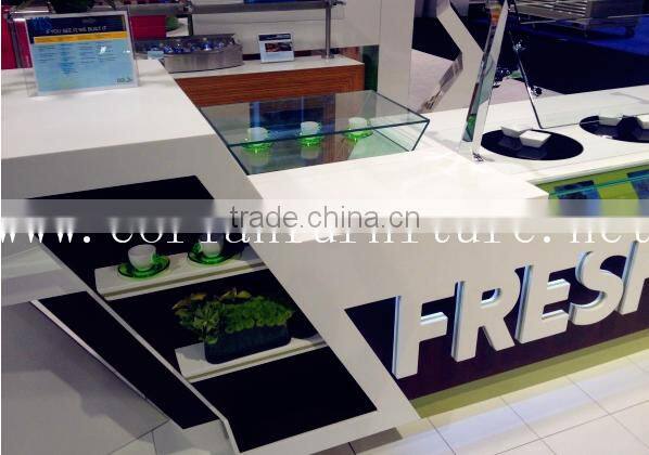 Customized juice bar counter / snack bar counters / countertop snack bar