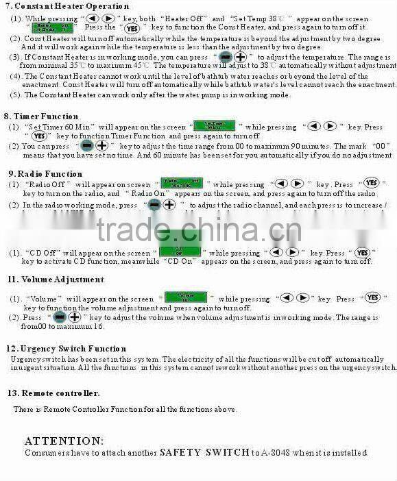 Vichy Shower Spa therapy Salon table shower massage beauty equipment DS-14-A8048