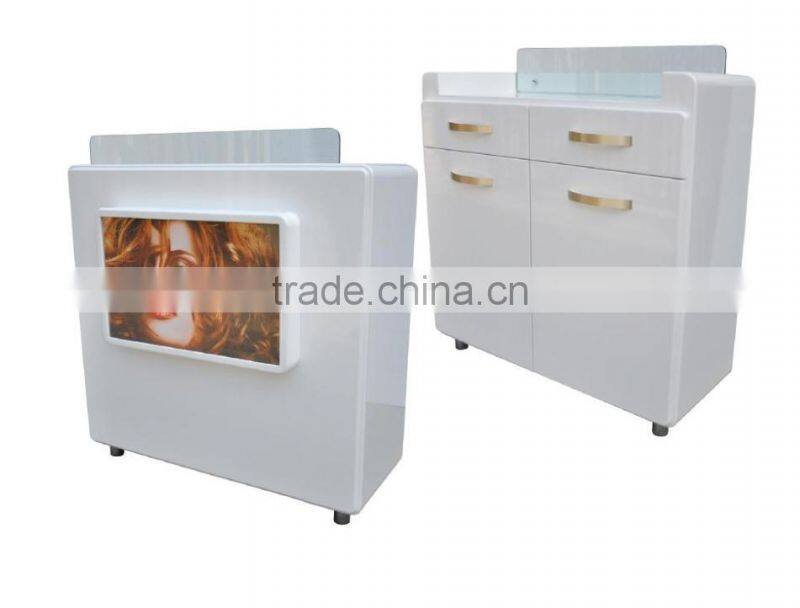 Nail salon reception desk Painted finished acetone proof office table design receptionist table F-CA12