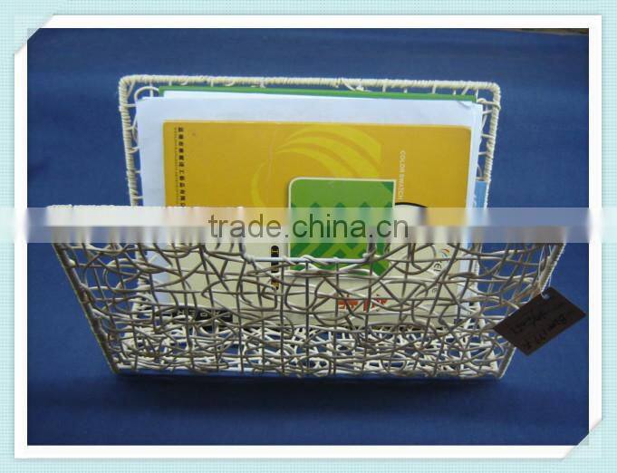 White rattan weaving storage holder