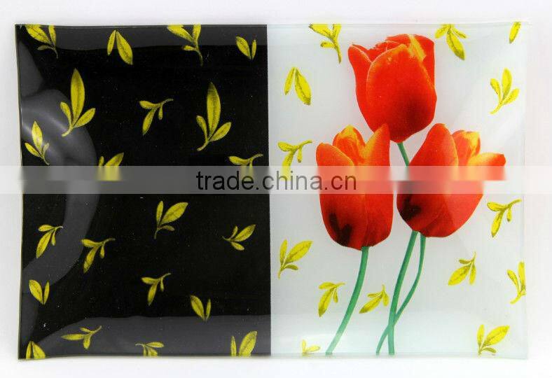 perfect glass dinner set glass tray decoration firing