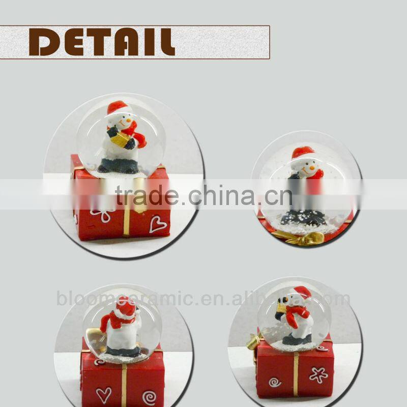 Snowman resin watering globe