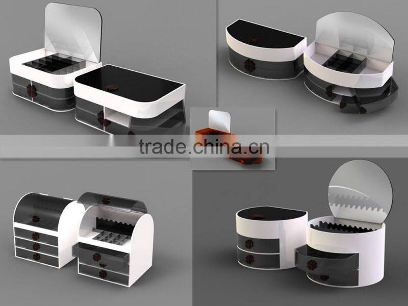 Trade assurance supplier custom logo printed jewelry boxes/dressing case/make up organization