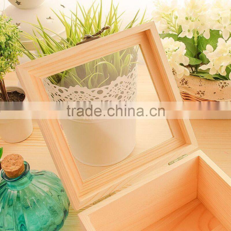 wooden tea set storage box